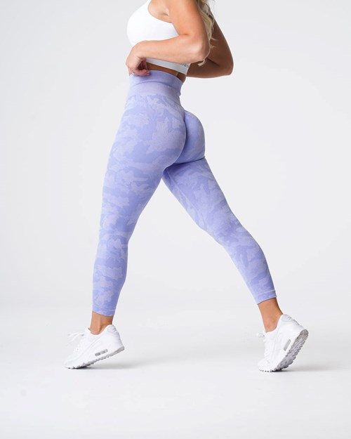 NVGTN Camo Seamless Leggings Periwinkle | ILS-352967