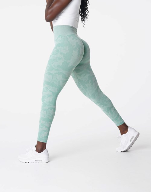 NVGTN Camo Seamless Leggings Zelene | QIR-956473