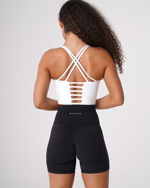 NVGTN Matrix Bra Top Biele | FKU-531728
