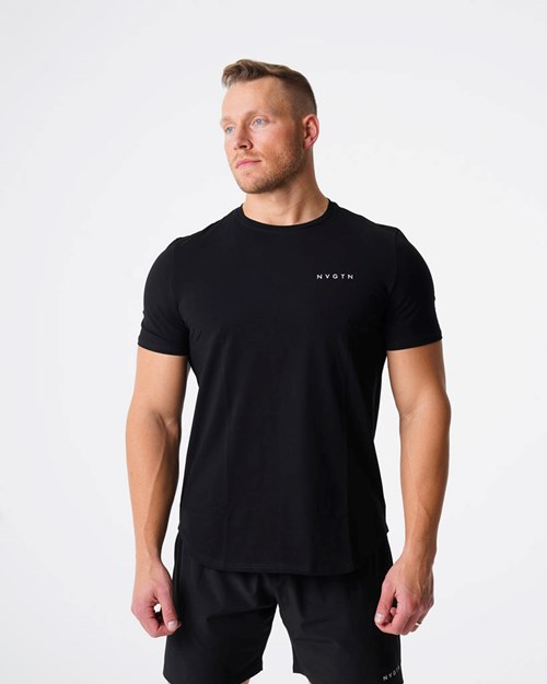 NVGTN Pulse Fitted Tee Čierne | SLK-976312
