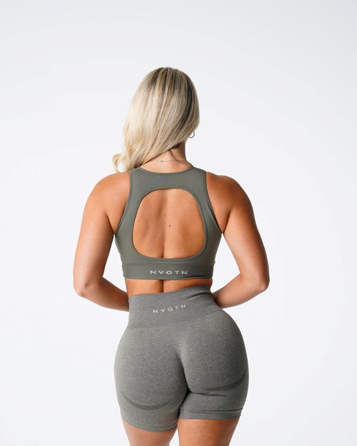 NVGTN Pursuit Seamless Bra Hnedožltý Zelene | SNL-076591