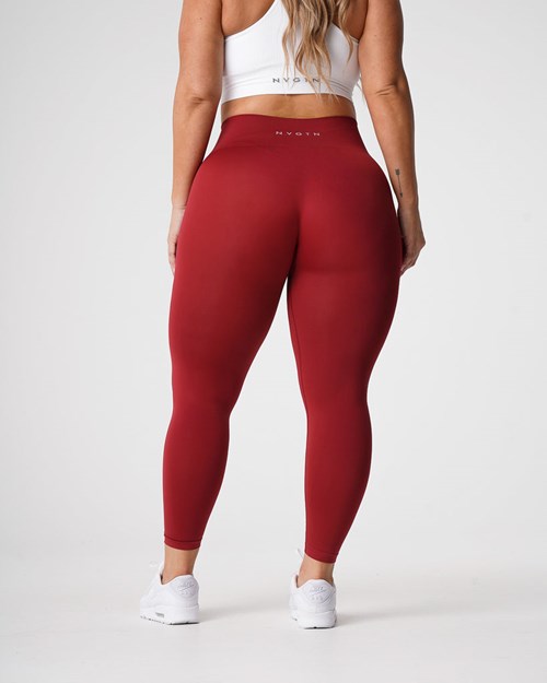 NVGTN Solid Seamless Leggings Carmine | AUV-902317