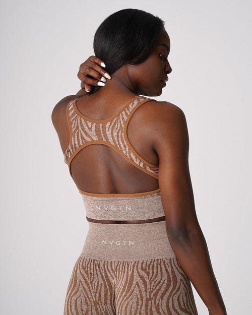 NVGTN Zebra Eclipse Seamless Bra Mocha | SCD-847591